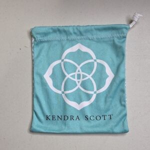 Kendra Scott Teal Pouch with White Logo